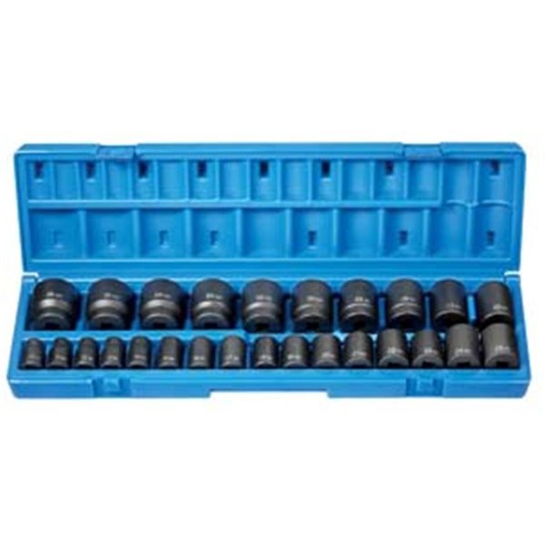 Grey Pneumatic Grey Pneumatic GY1726M 1/2" Drive 12 Point 26 Pieces Standard Length Metric Set GY1726M